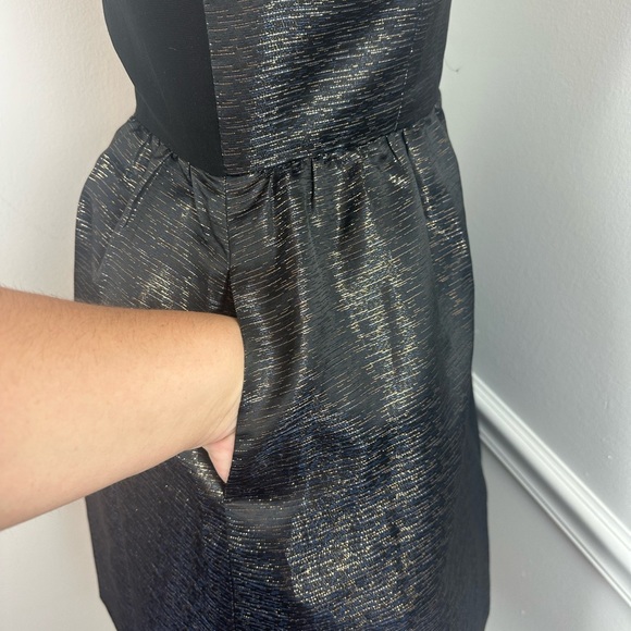 AIDEN By AIDEN MATTOX Sleeveless Black & Gold Cocktail Dress | Size 2 - Picture 9 of 16